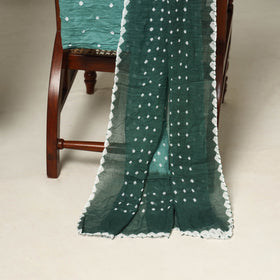 Green - 3pc kutch tie-dye satin cotton unstitched bandhani