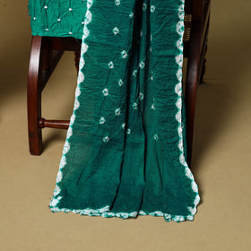 3pc kutch tie-dye satin cotton unstitched bandhani dress