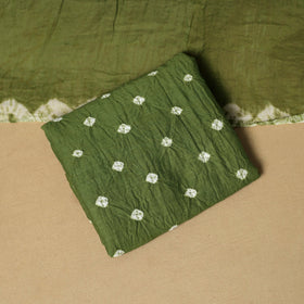 3pc kutch tie-dye satin cotton unstitched bandhani dress