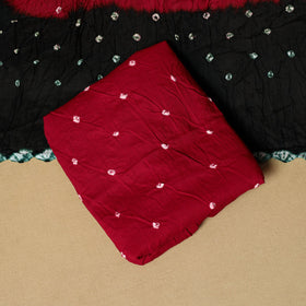 3pc kutch tie-dye satin cotton unstitched bandhani dress