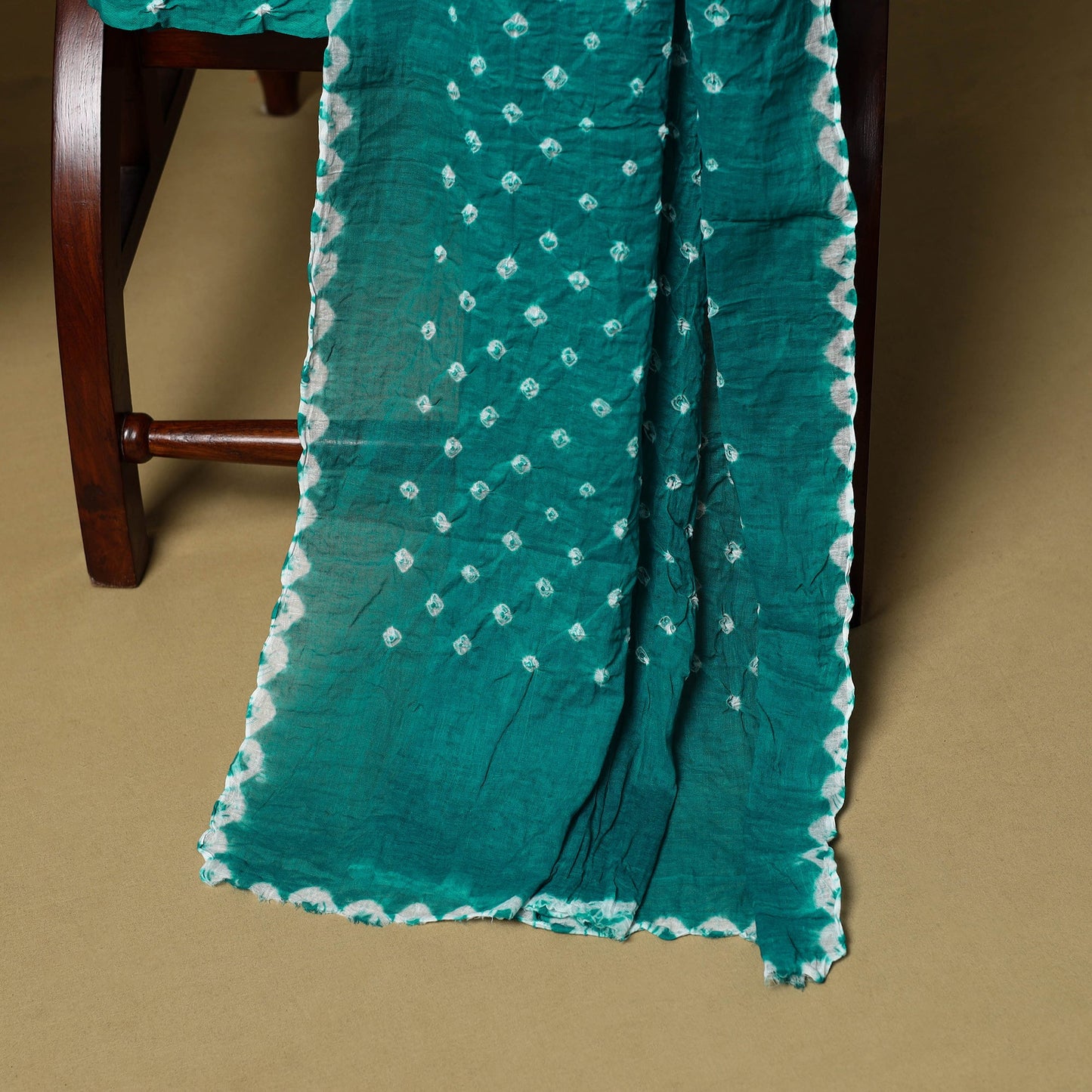 3pc kutch tie-dye satin cotton unstitched bandhani dress