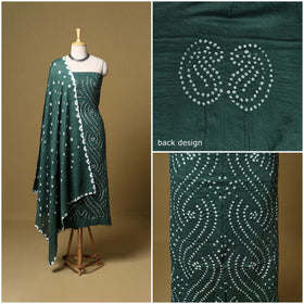 3pc kutch tie-dye satin cotton unstitched bandhani dress