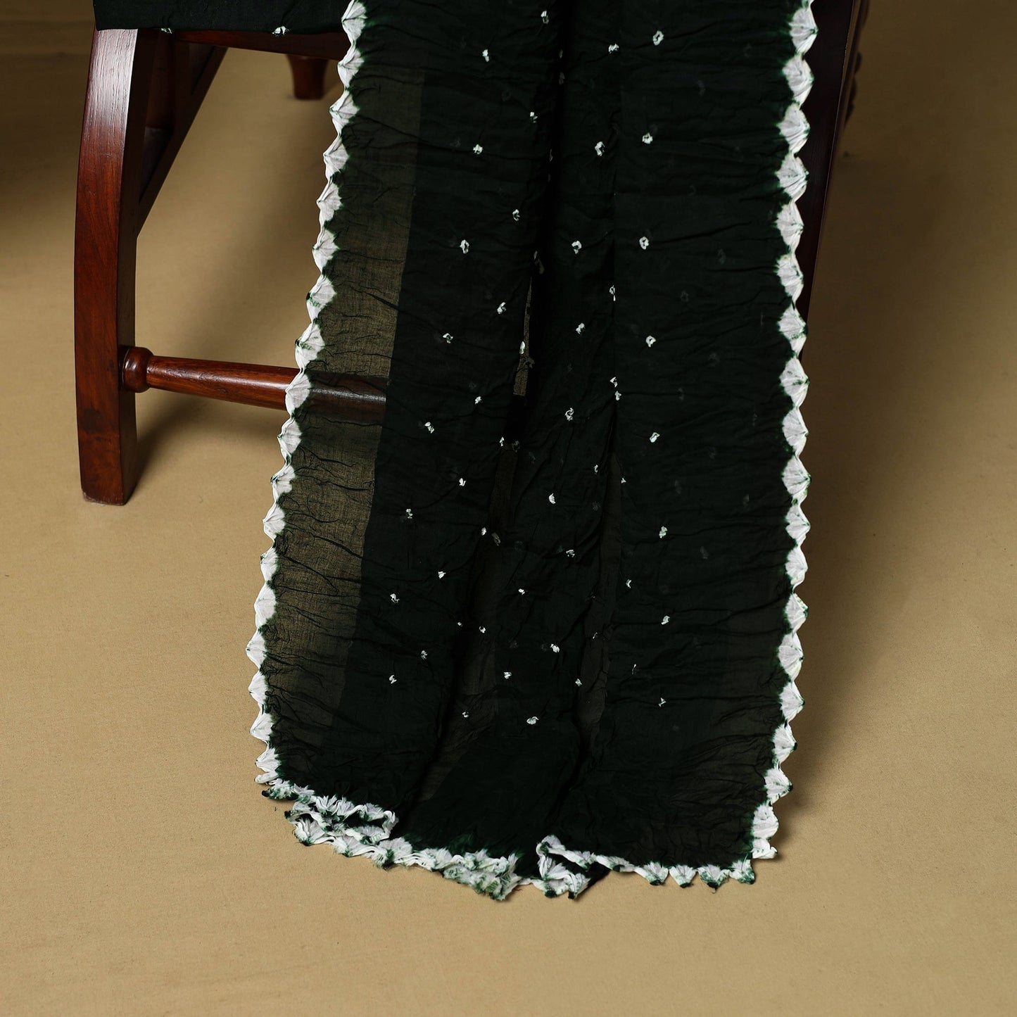 3pc kutch tie-dye satin cotton unstitched bandhani dress