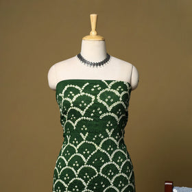 3pc kutch tie-dye satin cotton unstitched bandhani dress