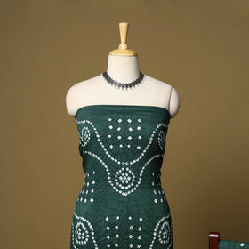 3pc kutch tie-dye satin cotton unstitched bandhani dress