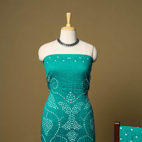 3pc kutch tie-dye satin cotton unstitched bandhani dress