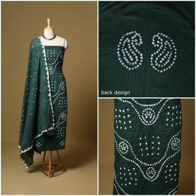 3pc kutch tie-dye satin cotton unstitched bandhani dress