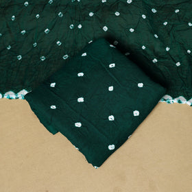 3pc kutch tie-dye satin cotton unstitched bandhani dress