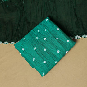 3pc kutch tie-dye satin cotton unstitched bandhani dress