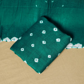 3pc kutch tie-dye satin cotton unstitched bandhani dress