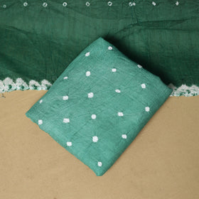 3pc kutch tie-dye satin cotton unstitched bandhani dress