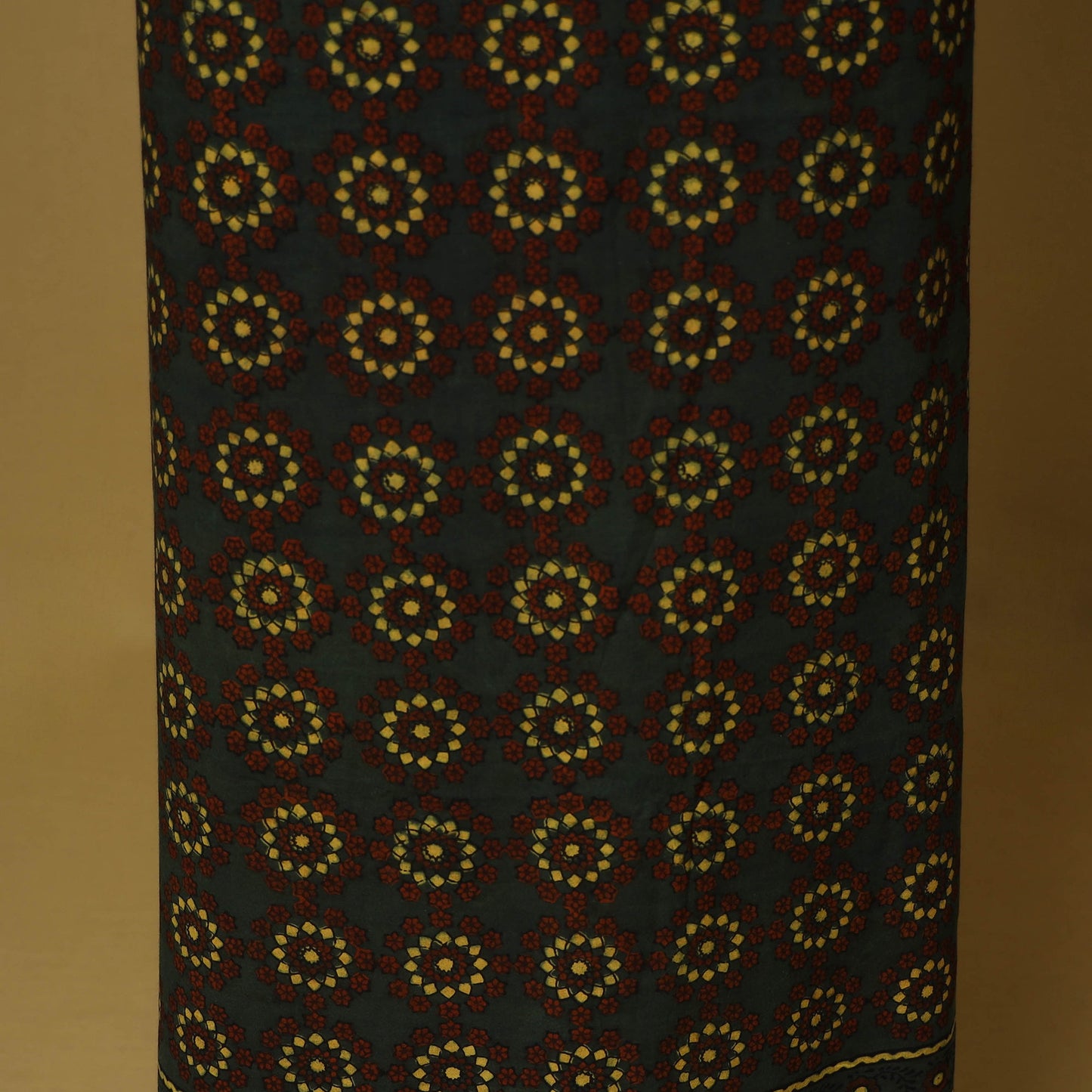 Green - 3pc natural dyed cotton unstitched dress material