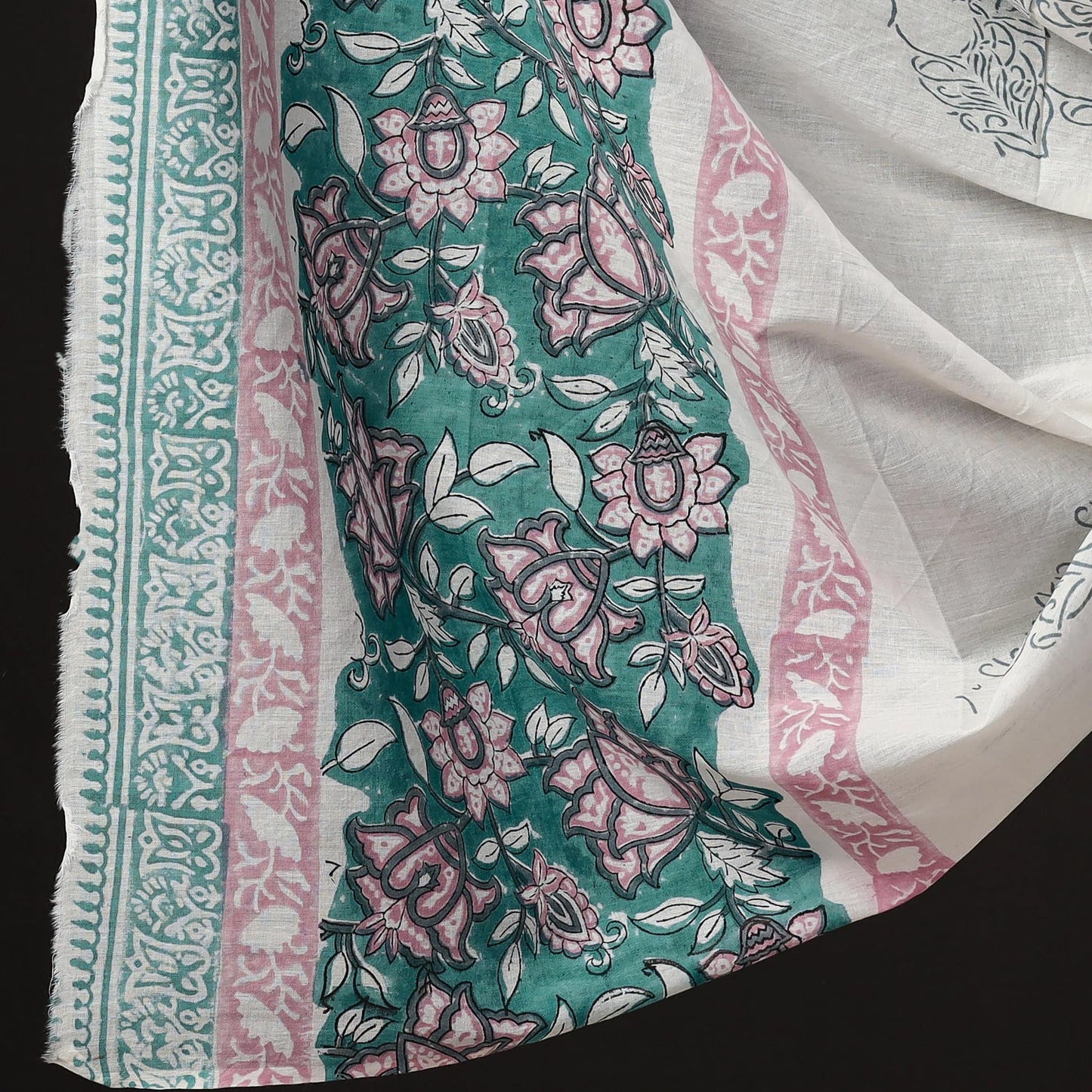 Buy 3pc Sanganeri Block Printed Cotton Suit Material Set Onine l iTokri.com