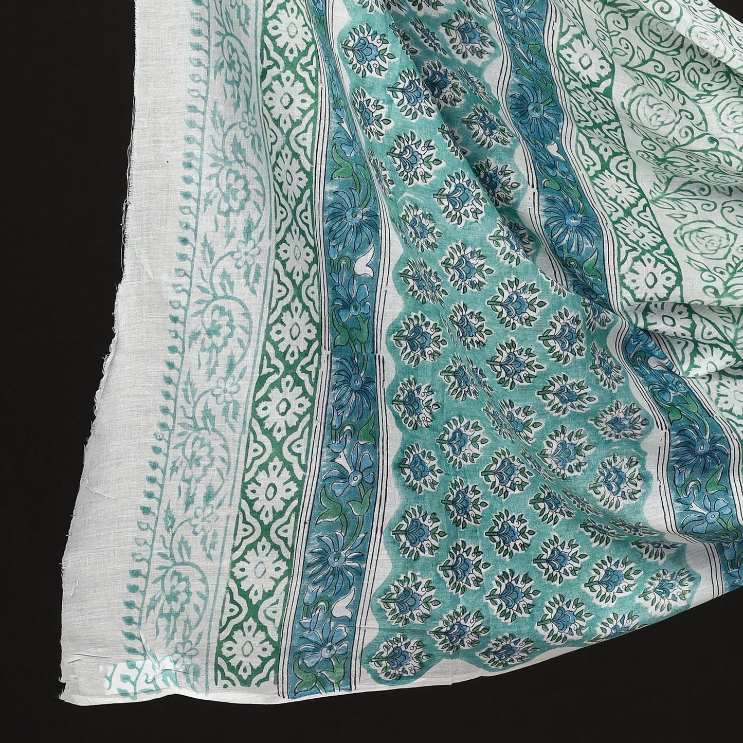  3pc Sanganeri Block Printed Cotton Suit Material Set Onine 