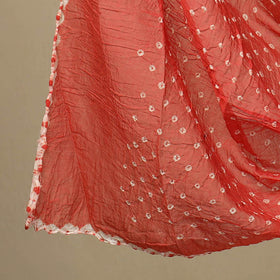 Green 3pc Tie & Dye Satin Cotton Bandhani Dress Material