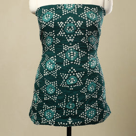 Buy 3pc Tie & Dye Satin Cotton Bandhani Dress Material