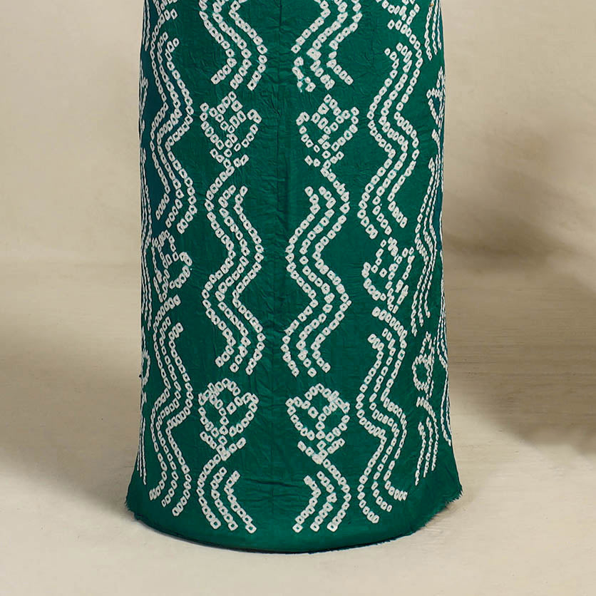 Buy 3pc Tie & Dye Satin Cotton Bandhani Dress Material