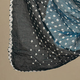 Green 3pc Tie & Dye Satin Cotton Bandhani Dress Material