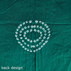 Green 3pc Unstitched Kutch Bandhani Dress Material