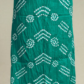 Green 3pc Unstitched Kutch Bandhani Dress Material