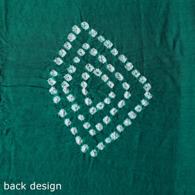 Green 3pc Unstitched Kutch Bandhani Dress Material