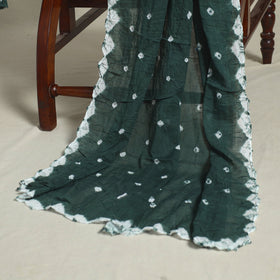 Green 3pc Unstitched Kutch Bandhani Dress Material