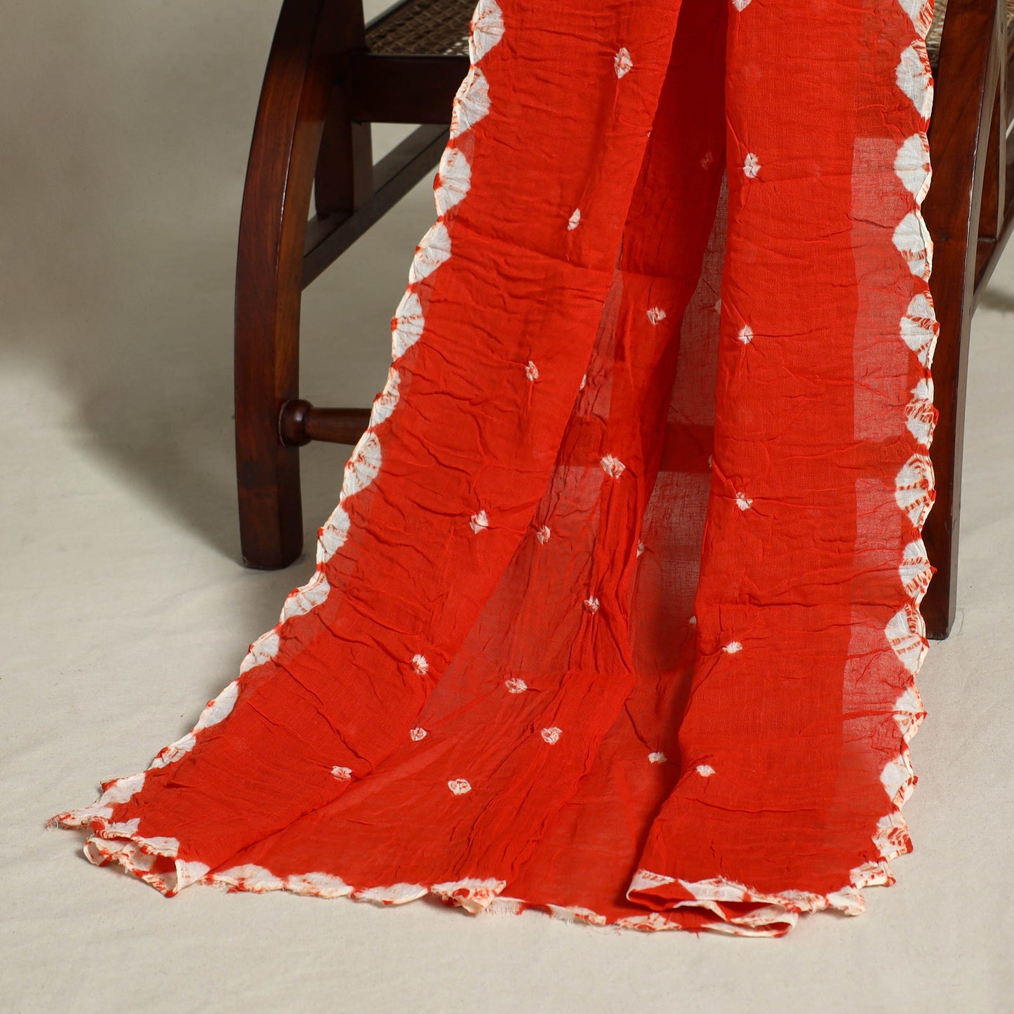 Green 3pc Unstitched Kutch Bandhani Dress Material