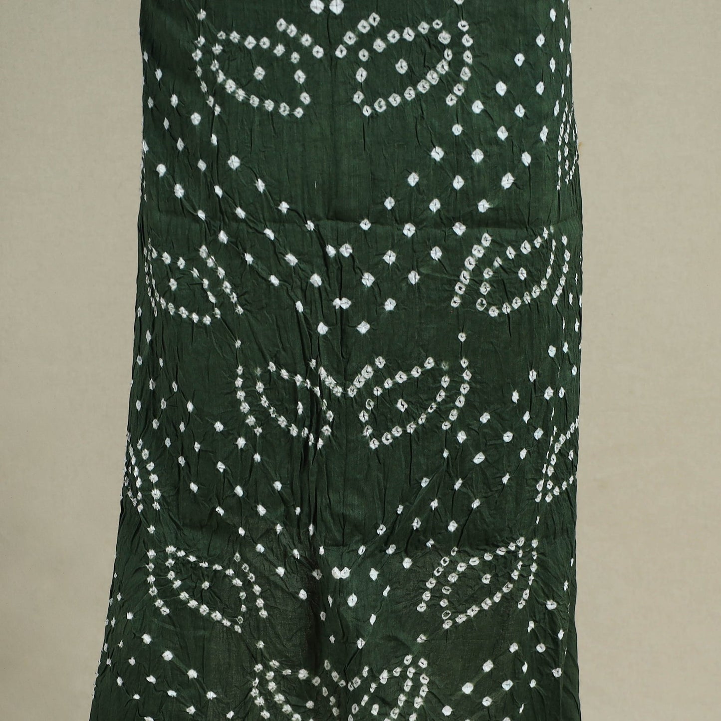 Green 3pc Unstitched Kutch Bandhani Dress Material