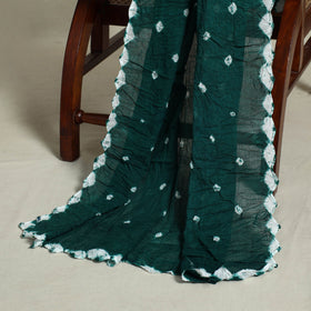 Green 3pc Unstitched Kutch Bandhani Dress Material