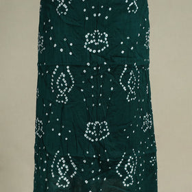 Green 3pc Unstitched Kutch Bandhani Dress Material