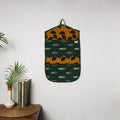 Green - 4 pockets handcrafted cotton wall hanging letter