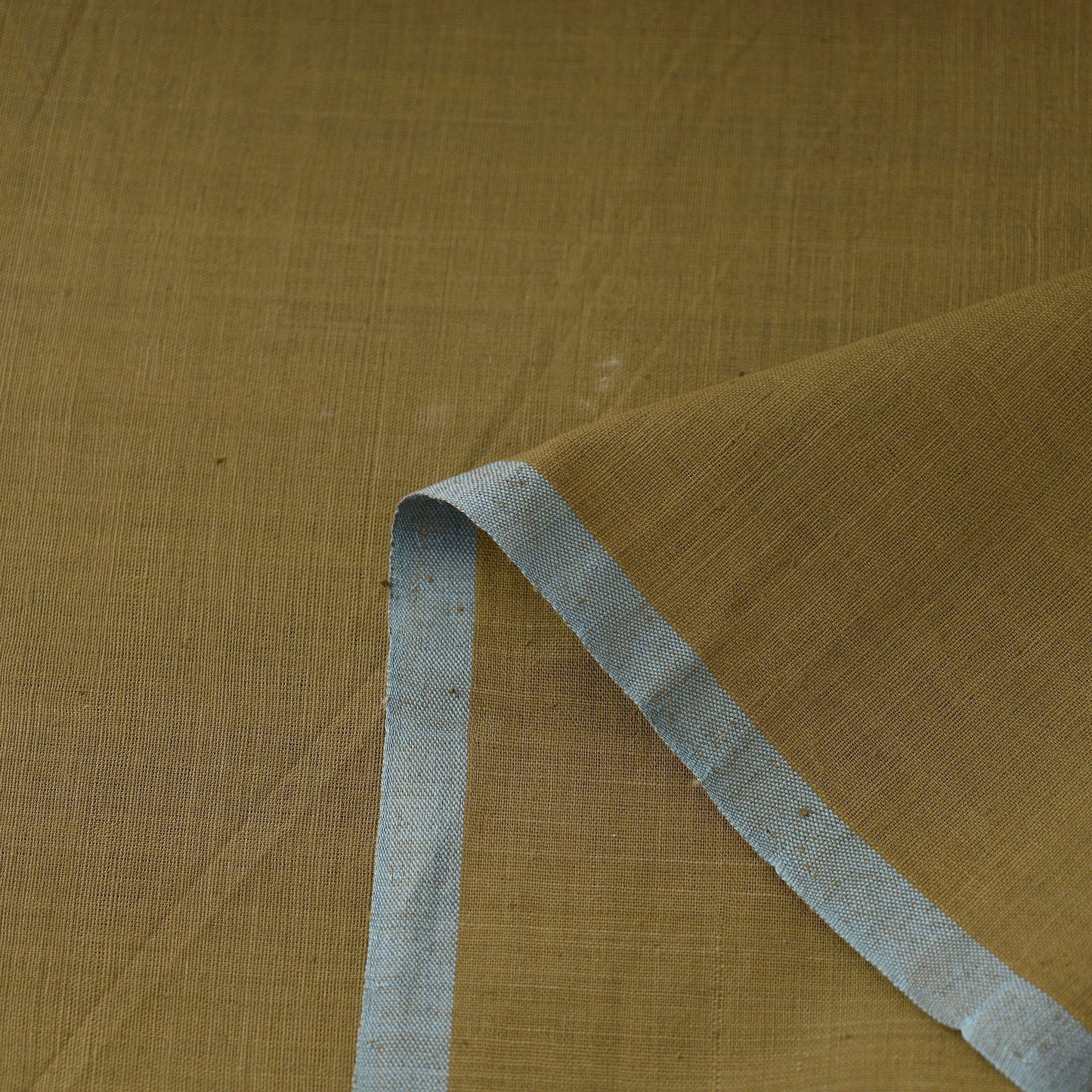 Green - 40 x 10 Count Cotton Handspun Handloom Natural Dyed Plain Fabric 02