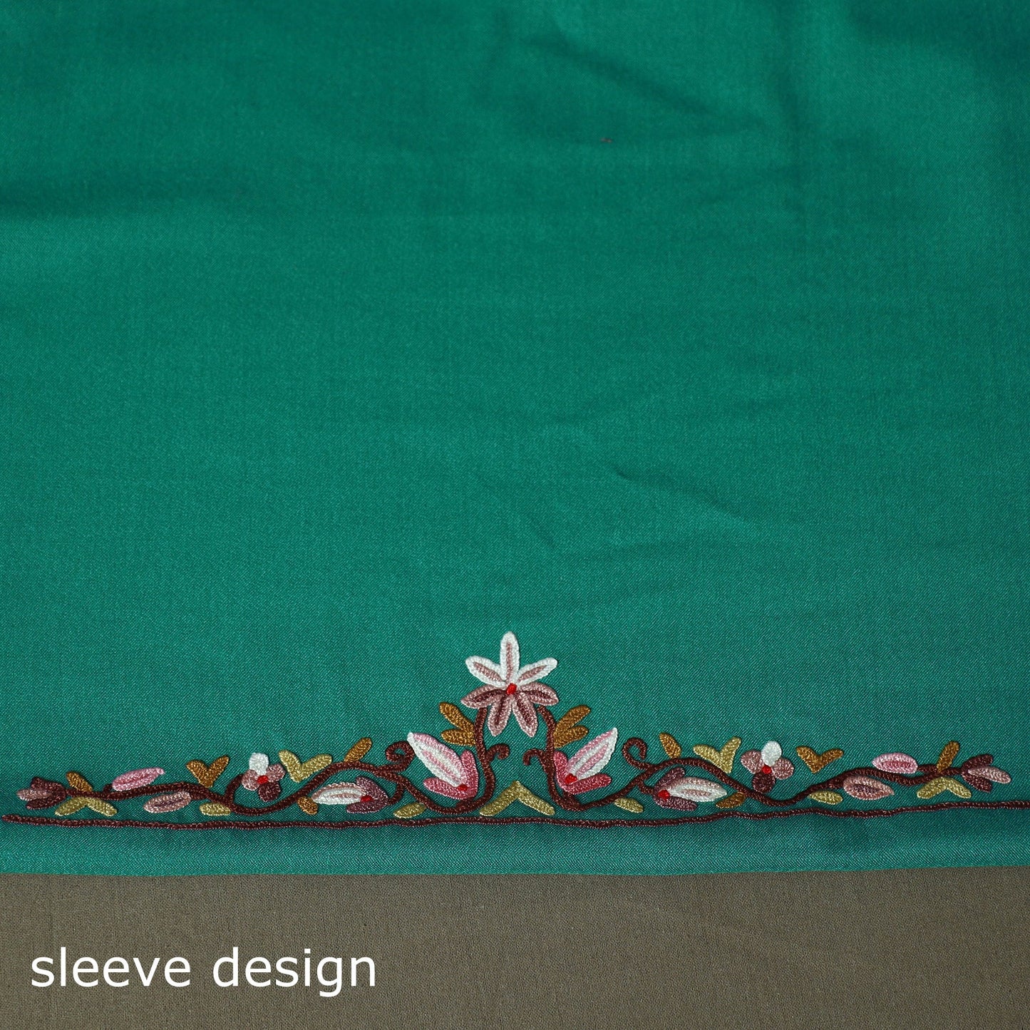 Aari hand embroidery cotton 2pc unstitched dress material