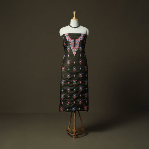 Aari hand embroidery silk 2pc unstitched dress material 24