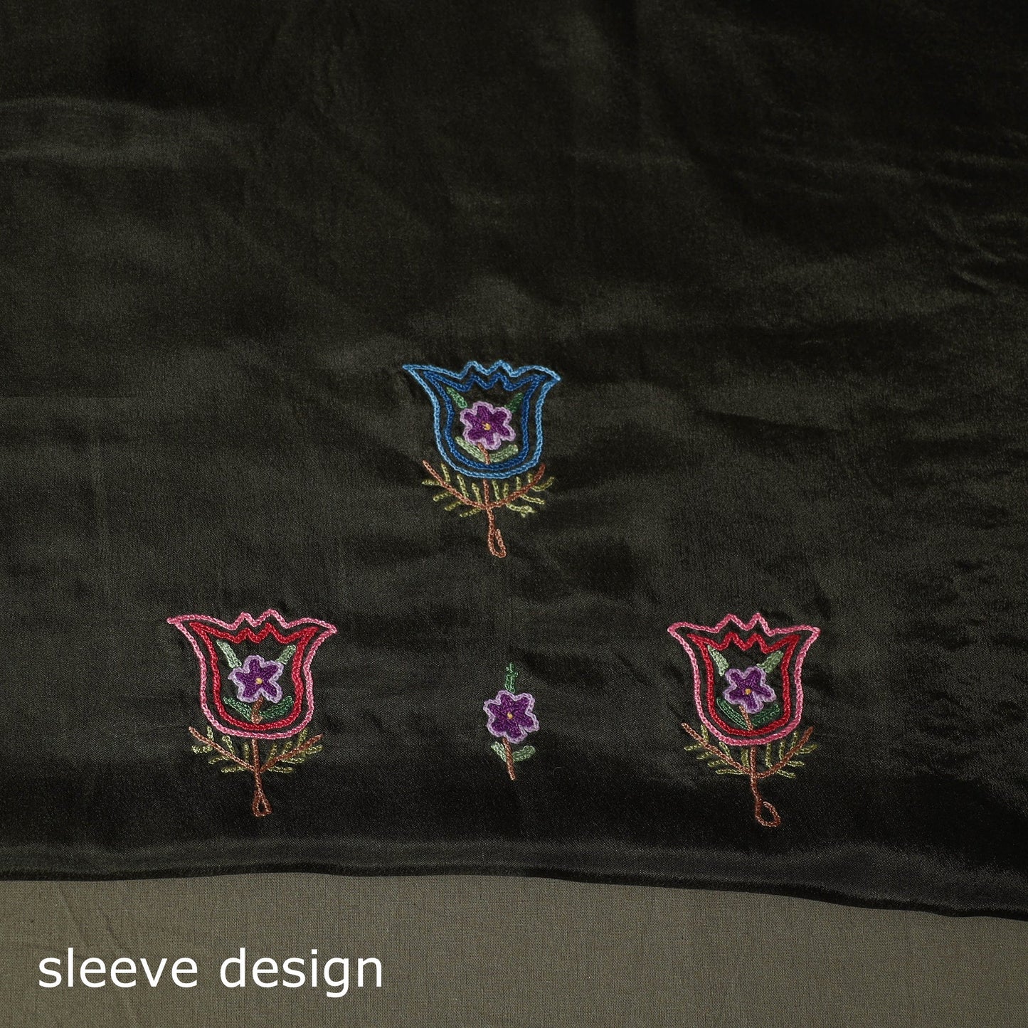 Aari hand embroidery silk 2pc unstitched dress material 24