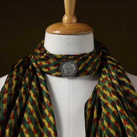 Modal silk pendant necklace scarf 33 - handcrafted