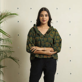  Ajrakh Block Printed Cotton Crop Top 04 