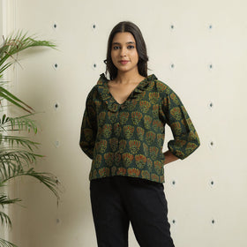  Ajrakh Block Printed Cotton Crop Top 04 