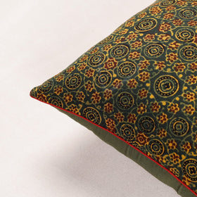  Ajrakh Block Printed Cotton Cushion Cover 