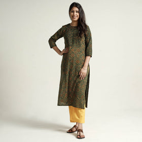 Buy Ajrakh Block Printed Cotton Kurta with Palazzo Set Online at iTokri.com