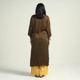  Ajrakh Block Printed Modal Silk Kurta with Palazzo Set 