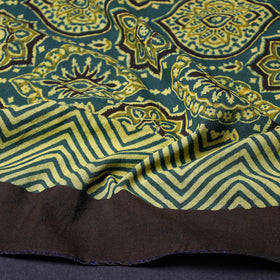 Green Ajrakh Block Printing Cotton Scarf from Kutch 