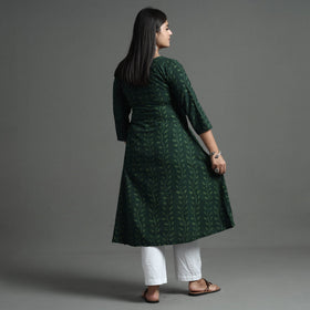 Buy Akola Hand Block Printed Cotton A-Line Kurta Online at iTokri.com