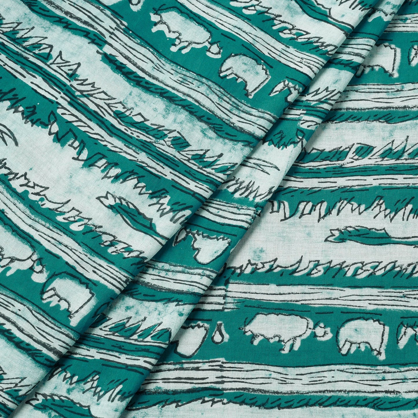 Buy Akola Block Printed Cotton Fabric Online l iTokri.com