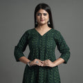 Buy Akola Hand Block Printed Cotton A-Line Kurta Online at iTokri.com