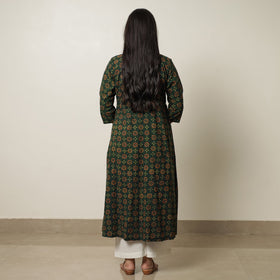 Buy Akola Hand Block Printed Cotton A-Line Long Kurta 15 Online l iTokri.com