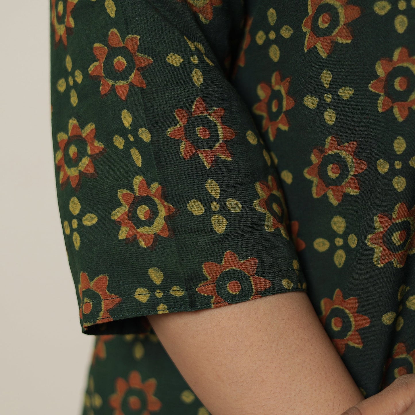 Buy Akola Hand Block Printed Cotton A-Line Long Kurta 15 Online l iTokri.com