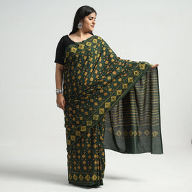 block printed saree