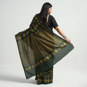 block printed saree