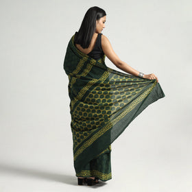 block printed saree